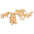 Safari Animals Figures Toy Gold Color Wild Zoo Animals Figurines for