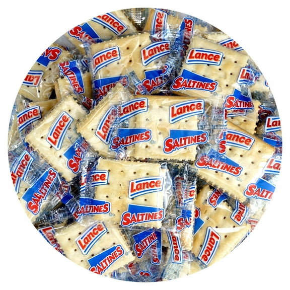 Saltine Crackers, 100 Pack Individually Wrapped Cracker, Single Serve, Low Sodium, The Hampton Popcorn & Candy Company