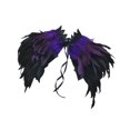 thumbnail image 4 of Capa de Chal de Plumas Jinwen Cómoda Gótica Accesorios Disfraz Halloween Púrpura Negro, 4 of 8