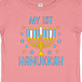 thumbnail image 4 of Inktastic My 1st Hanukkah with Menorah and Stars Boys or Girls Baby T-Shirt, 4 of 5