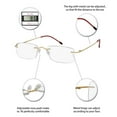 thumbnail image 4 of OCCI CHIARI Blue Light Blocking Reading Glasses Mens Super Lightweight Reader Full Titanium Rimless Glasses 1.0 1.25 1.5 1.75 2.0 2.25 2.5 2.75 3.0 3.5 with Acrylic Lens, 4 of 6