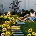 thumbnail image 2 of Lunxisen 1 Pcs Sunflower Solar Lights Outdoor Decor Garden Stake Waterproof Solar Powered Landscape Lighting for Yard Pathway, 2 of 9