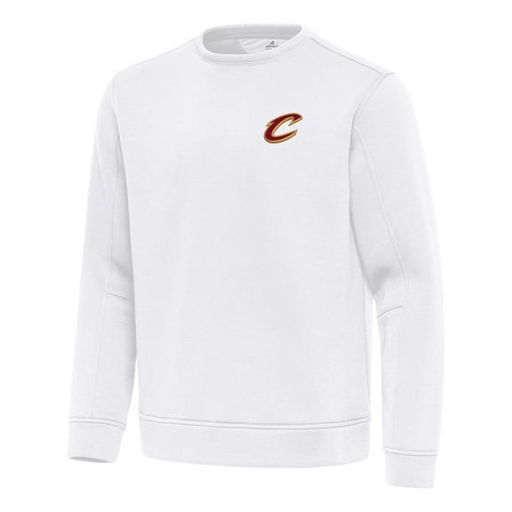 Men's Antigua White Cleveland Cavaliers Relevant Pullover Sweatshirt