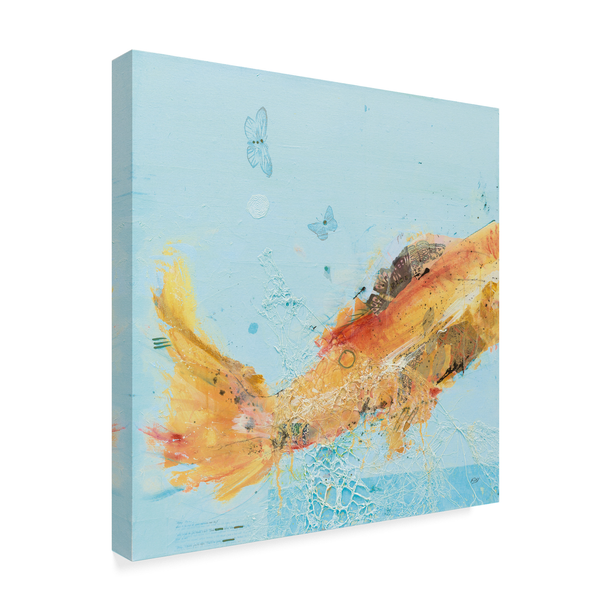 Trademark Fine Art 'Fish in the Sea I Aqua' Canvas Art by Kellie Day