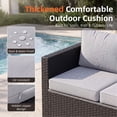 thumbnail image 6 of Dateyes 9 Seats Patio Furniture Set, Rattan Wicker Outdoor Conversation Sectional Sofa Set with Storage Coffee Table and Waterproof Cover,Gray, 6 of 9