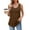 Brown, variant on Guzom Tank Tops for Women Pack Cotton New Sleeveless Crew Neck Solid Color Tank Tops White XXXL