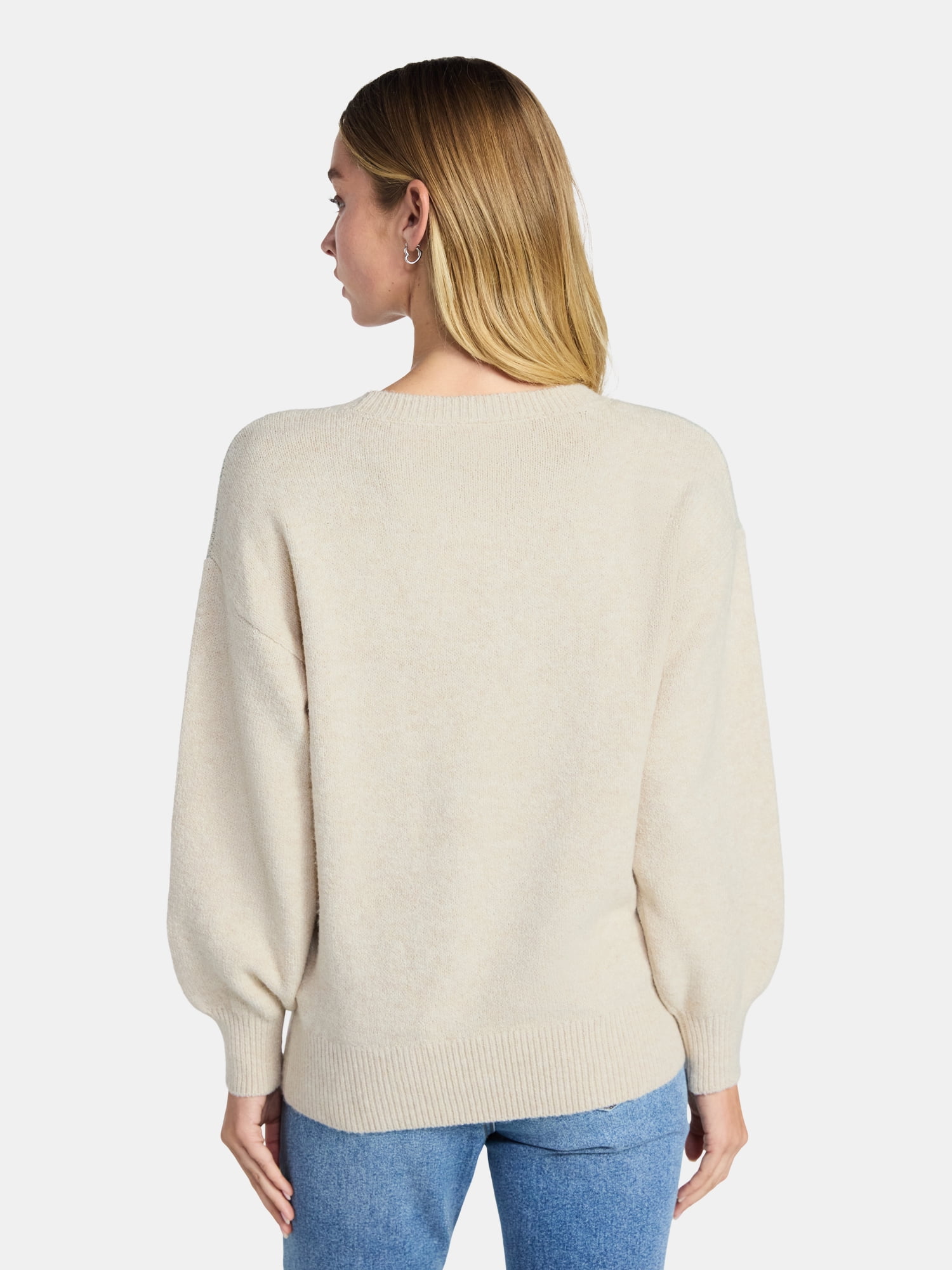 Holiday Time Women's and Women's Plus Pretty Christmas Sweater, Sizes XXS-3X