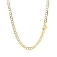 thumbnail image 2 of 3.6 mm 14k Two Tone Gold Pave Curb Chain Size 18 inches, 2 of 4