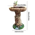 thumbnail image 4 of Decorative Standing Bird Feeder Outdoor Garden Birdbath Resin Fairy Garden Statue Ideal for Patio Yard Decoration Birdbath Enhancing Garden, 4 of 8