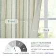 thumbnail image 6 of DriftAway Farmhouse Vertical Striped Linen Blend Textured Light Filtering Semi Sheer Curtains for Living Room Bedroom 63 Inches Long Drapes 2 Panels, 6 of 8