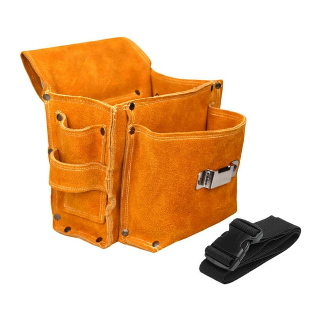 Bolsa De Bolsas De Cinturón De Herramientas De Piel Ligero Para Electricistas De Bricolaje Versátil