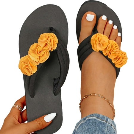 

Fanxing Flash Deals Girls Sandals Glitter Gladiator Sandals Dressy 2023 Casual Summer Glitter Platforms & Wedges Sandal Shoes Yellow 6