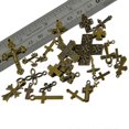 thumbnail image 5 of 50pcs Assorted Lots of Antique Bronze Cross Charms Pendants Jewelry Making, 5 of 5