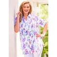 thumbnail image 6 of Woman Within Plus Size Pintucked Button Down Gauze Shirt, 6 of 6
