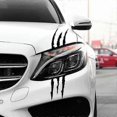 thumbnail image 2 of 2pcs Car Stickers Monster Claw Scratched Stripe Logo Headlamp Sticker, Black And Red-Good, 2 of 4