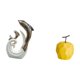 thumbnail image 5 of Escultura moderna y abstracta de un delfín de cerámica y frutas de para oficina, sala de estar, mesa de centro, soporte de TV, chimenea o de, 5 of 8