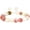 Synthetic Volcano Cherry Quartz, variant on Handmade Gemstone 10mm Synthetic Volcano Cherry Quartz Round Beads Adjustable Braided Macrame Tassels Chakra Reiki Bracelets 7-9 inch Unisex