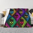 thumbnail image 1 of XMXT Throw Blanket, Multicolor Skull Print Machine Washable Blankets for Sofa, 40 x 30 inches, 1 of 9