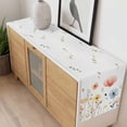 thumbnail image 4 of Spring Wildflowers Table Runner - 60 Inch Long, Kitchen Dining Table Runner Dresser Scarves, Watercolor Rustic Flowers Floral Leaves Farmhouse Decor for Coffee Tables Wedding Party Banquet, 4 of 8