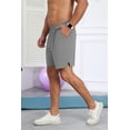 thumbnail image 3 of QDG Mens Athletic Running Shorts Quick Dry Shorts Lightweight Sports Gym Basketball 7inch Hiking Tennis Light Gray M, 3 of 10
