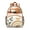 Floral, variant on Floral Hippie Retro Style School Bag - Waterproof Multi-Pocket Travel Bag