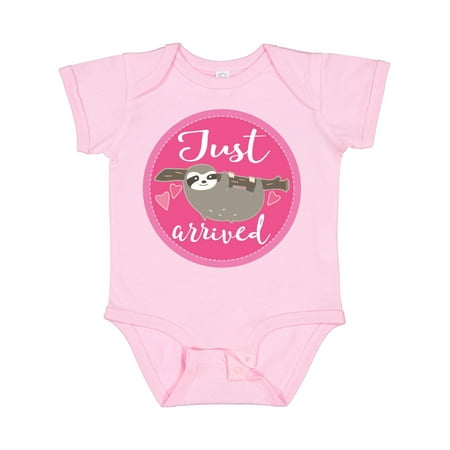 

Inktastic Just Arrived Baby Sloth Gift Baby Girl Bodysuit