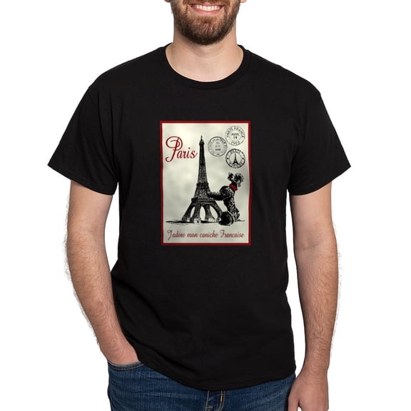 CafePress - Paris Poodle T Shirt - Men's Classic Graphic Cotton T-Shirt