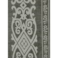 thumbnail image 3 of Elena Luxury Jacquard Curtain Panel with Attached Waterfall Valance & Scarf 54 by 84-Inch Grey, 3 of 6