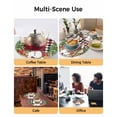 thumbnail image 2 of 13 Inch Round Placemats Set of 6, Christmas Snowman Non Slip Heat Insulation PP Table Mats, Black Plaid Xmas Tree Elk Gifts Snowflake Washable Place Mats for Kitchen Dining Party Table Decor, 2 of 7