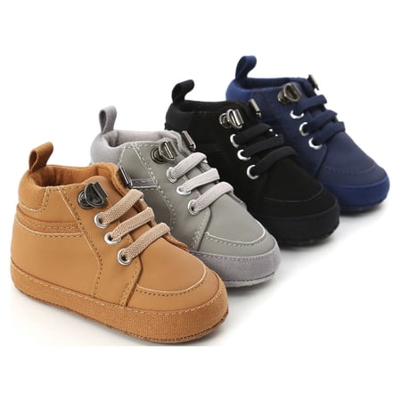 Infant Baby Boy Soft Sole Crib Newborn Leather Non-slip Shoes Sneaker