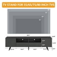 TV Stand for 80 inch TVs, HSUNNS Contemporary Black TV