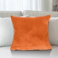 thumbnail image 4 of Solid Color Corn Strip Corduroy Throw Pillow Cover Soft Textured Decorative Sofa Cushion Cover Plain Home Decor Pillow Slipcover for Couch Living Room Bedroom Indoor Use, 4 of 7