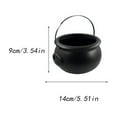 thumbnail image 2 of Kokovifyves Halloween Witch Pot Plastic Flame Bucket Black Cauldron Halloween Candy Bucket Candy Rack Jar Bucket Decorations, 2 of 6