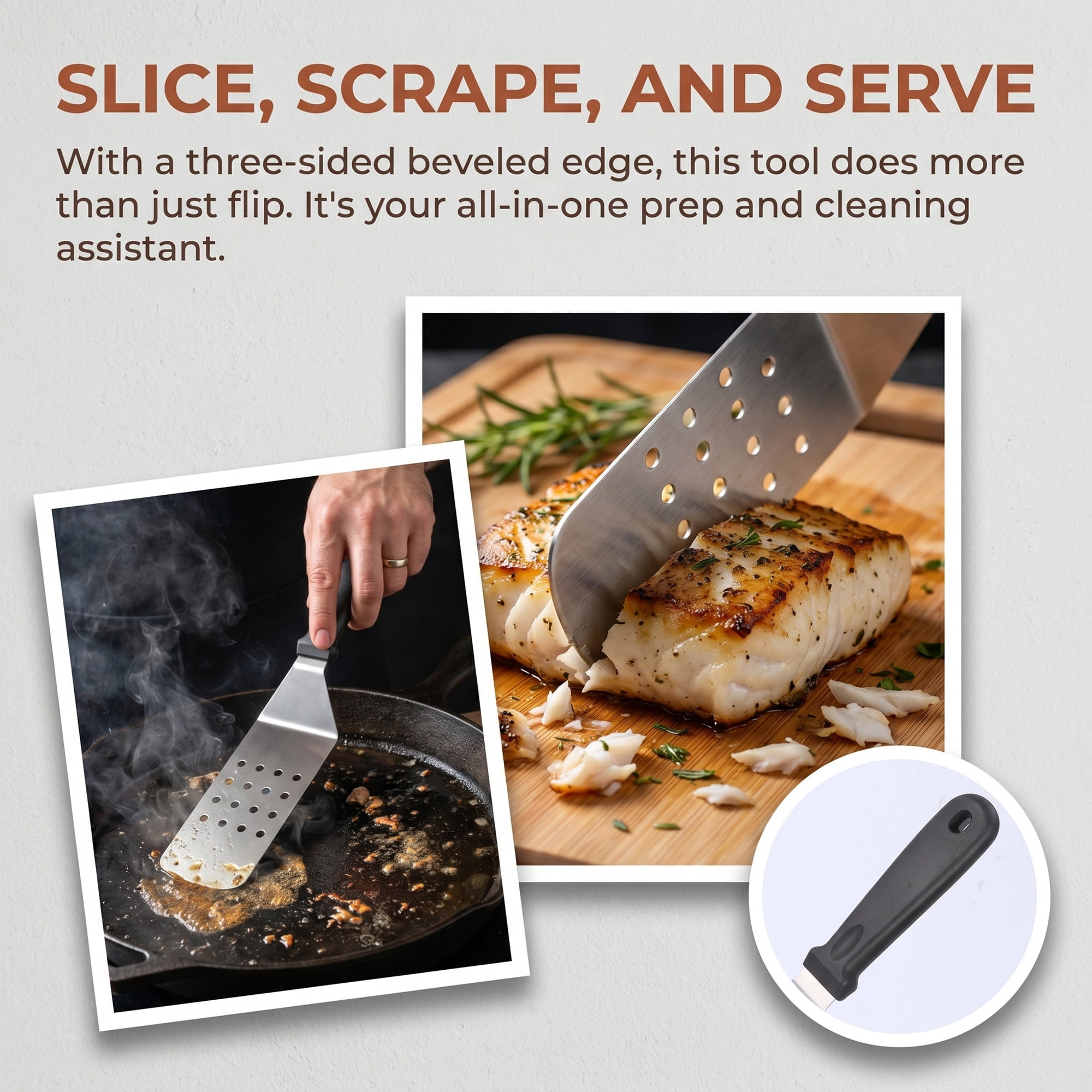 Unique Bargains Heat-Resistant Safe Spatula Utensil Silver-Missed Scoop 13" x 2.8"