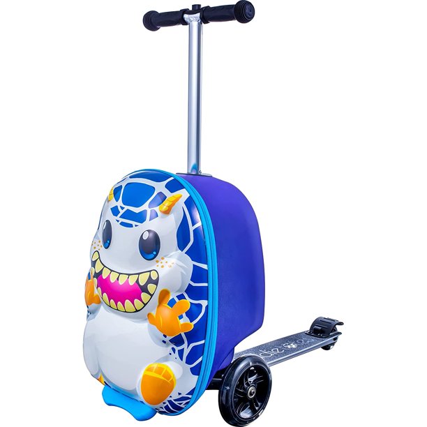 Kiddietotes Yeti Monster 3D Hard Shell Scooter Ride On Suitcase for