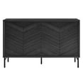 thumbnail image 5 of Console Entry Table Sideboard Cabinet, Black, Wood, Living Kitchen Cafe Bistro Hospitality Restaurant, Modern Contemporary HB34713, 5 of 12