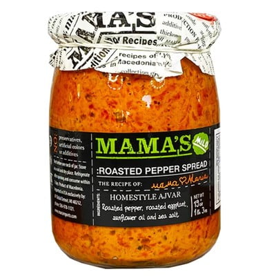 Mama's Spread Roasted Mild Ajvar 19 oz (Pack of 6)
