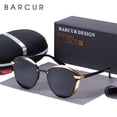 thumbnail image 2 of BARCUR, gafas de sol polarizadas a la moda para mujer, gafas de sol redondas para mujer, Lunette De Soleil Femme Tan Jianjun unisex, 2 of 2