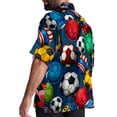 thumbnail image 3 of Football Men's Short Sleeve Shirts, Casual, Printed, Button Down Short, Summer Beach Shirts, Unisex, 3 of 6