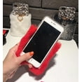 thumbnail image 2 of Plush Case Compatible with Apple iPhone Xs MAX Case Fashion Luxury Cute Fuzzy Furry Plush Fluffy Fur Bling Diamond Gemstone 3D Wings Metal Ring Stand Holder Soft TPU Back case White, 2 of 5