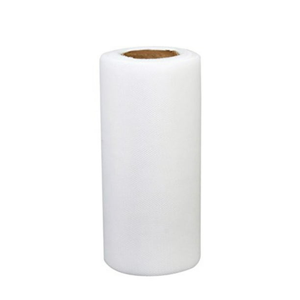 1 rollo de 22m x 15cm Banquete Boda DIY Tulle Craft Tutu Decoration (Blanco)