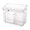 White, variant on Bdday Eggs Container with Handle Eggs Stand for Refrigerator Door with 2 Small Storage Box Kitchen Eggs Organizer for Cabinet Countertop