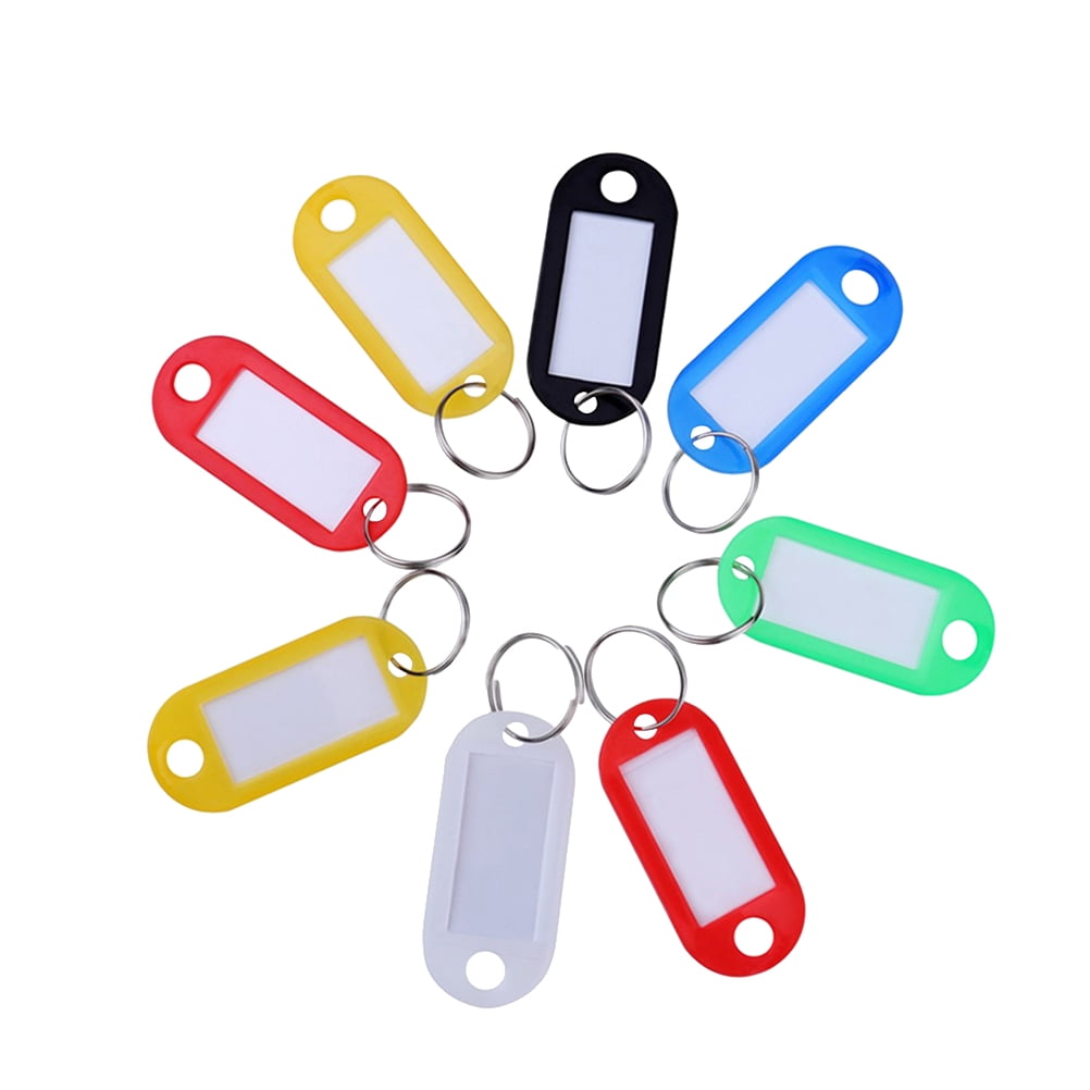 10 Pcs Keychain Key Tags Luggage Card Name Label Card Ring Plastic llavero 