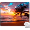 thumbnail image 1 of Mouse Pad, Sunset Beach Mouse Pad, Square Mouse Mat Waterproof Computer Mousepad Non-Slip Rubber Base Mouse Pads for Office Laptop, 1 of 5