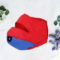 HONMEET Red Nylon Cat Muzzle for Pets, Comfortable Anti-Bite Design for Daily Care and Grooming Safety