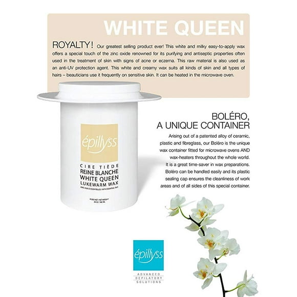 EPILLYSS Cire Chaude Blanche QUEEN 560 ml