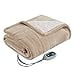 thumbnail image 2 of Beautyrest Poncho-Couverture Électrique Réversible en Sherpa à Molleton, Portable, Beige, 50 x 64, 2 of 4