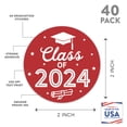 thumbnail image 2 of Koyal Wholesale 2024 Graduation Stickers, Red, Party Favors, Bulk 40 Pack, 2 Inch, 2 of 5