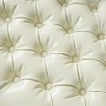 thumbnail image 5 of Prince Ivory Leather Tufted Storage Ottoman, 5 of 7