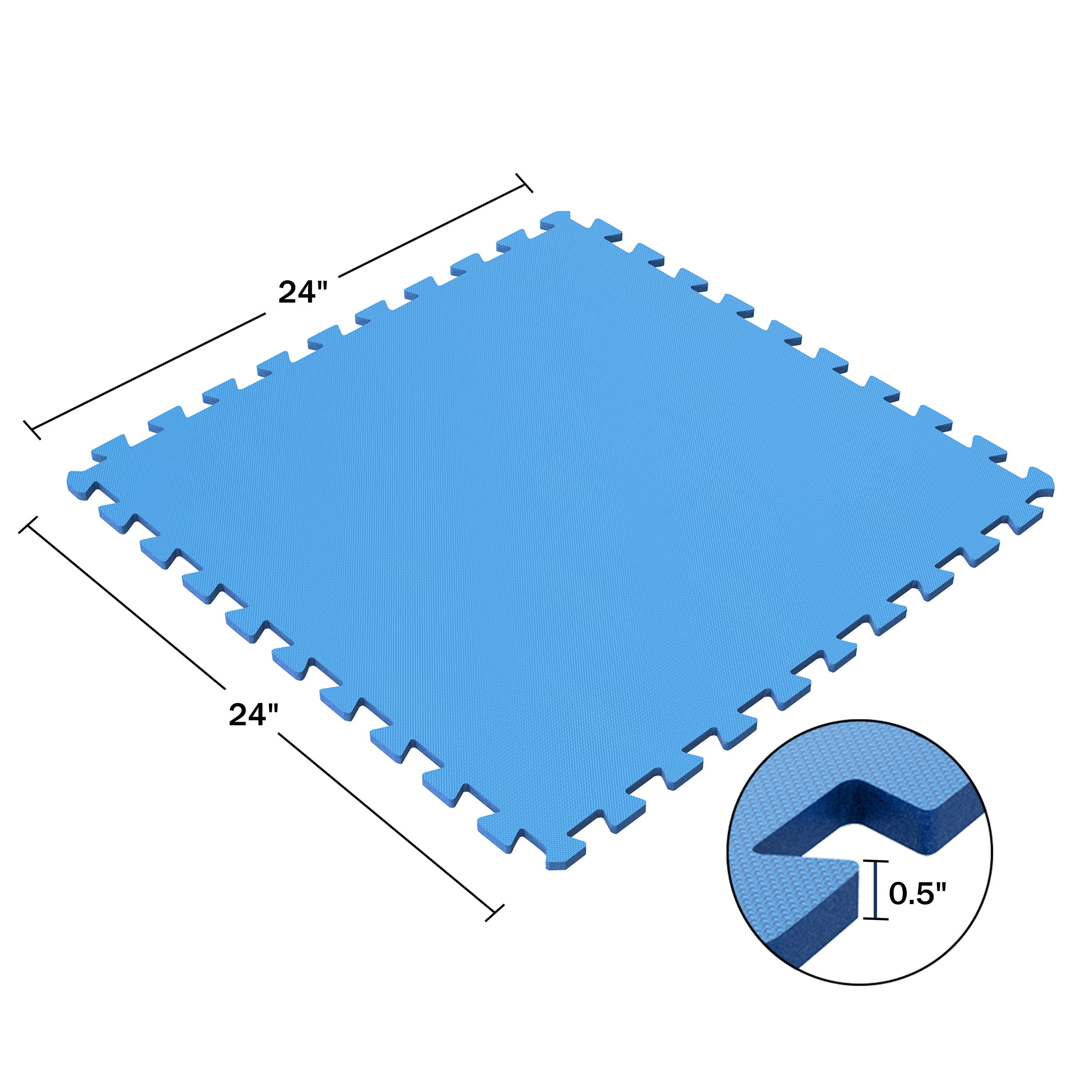 Stalwart 64-Square-Ft Non-Toxic Foam Interlocking Flooring, 16-Tile